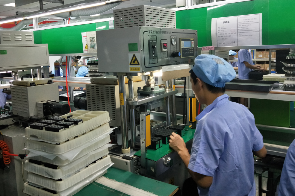 Camera battery production line at the Censreal factory